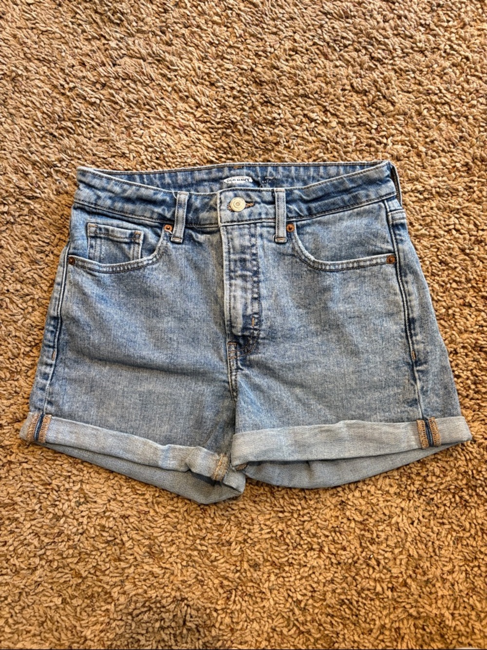 Old Navy Light Blue Cuffed Denim Shorts